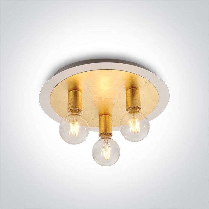 62172B/BS BRASS CEILING LIGHT 3x12w E27 100-240v