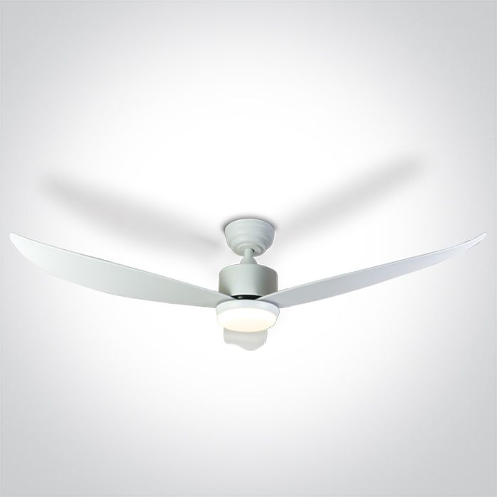 6302/W/V WHITE ABS ROD FAN 35W LED 22W CCTV IP20 230V