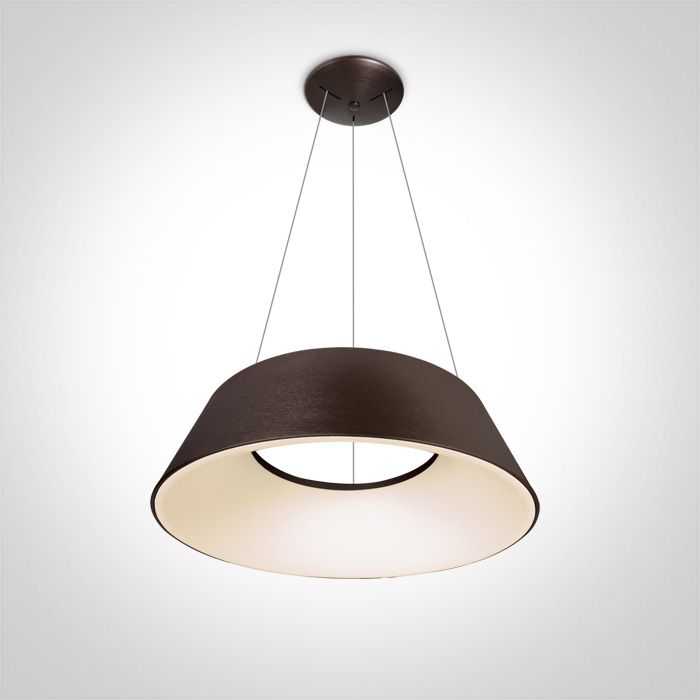 63058/BBR/W BRUSHED BROWN LED PENDANT 60W WW IP20 230V