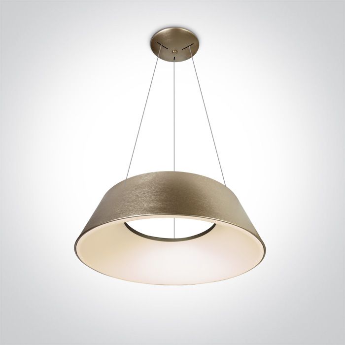 63058/BGL/W BRUSHED GOLD LED PENDANT 60W WW IP20 230V