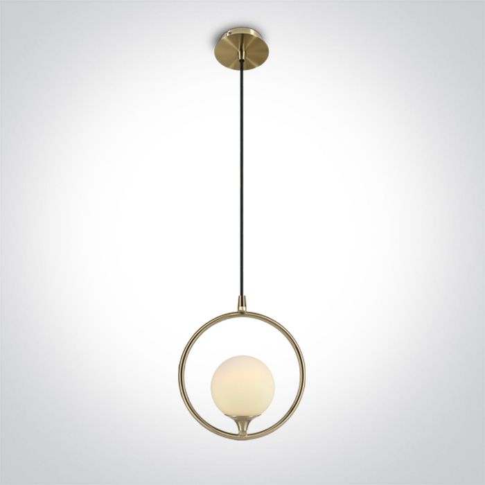 63116/BBS BRUSHED BRASS PENDANT LIGHT 9w G9 100-240v