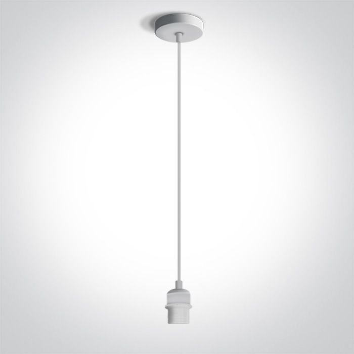 63126/W WHITE PENDANT 20W E27