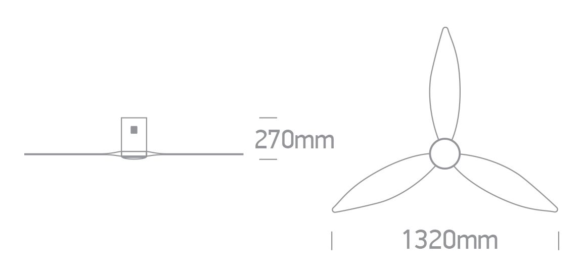 Dimensiones del ventilador Ref. 6312DC/B/V