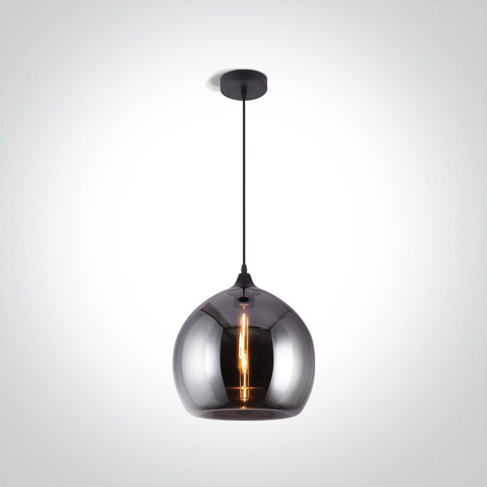 63136/DC DARK CHROME PENDANT 12W E27