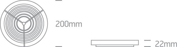 Dimensiones del Plafón LED Slim de 16W ONE Light | Ref. 64004/G/C