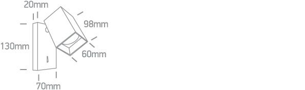 Dimensiones del Aplique de Pared Minimalista 10W ONE Light | Ref. 65105NBA