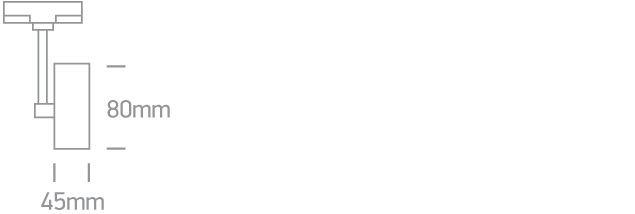 Dimensiones del Proyector de Carril E27 PAR30 75W ONE Light | Ref. 65111AT