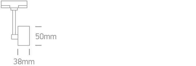 Dimensiones del Proyector de Carril GU10 R111 de 50W ONE Light | Ref. 65118AT