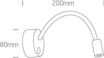 Dimensiones del aplique LED Ref. 65738A