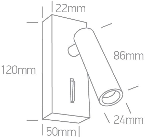 Dimensiones del producto Ref. 65746 (variantes Cromo, Blanco, Negro)