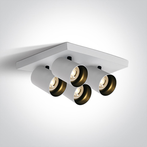 Foco Retro GU10 4x10W Dark Light para techo o pared