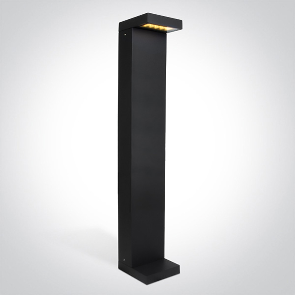 ANTHRACITE BOLLARD 70cm 8W WW IP65 230V